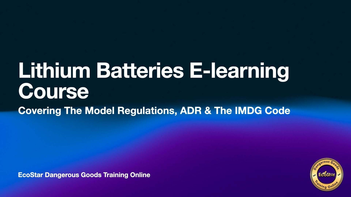 Lithium batteries e-learning course (road and sea) 2025 version