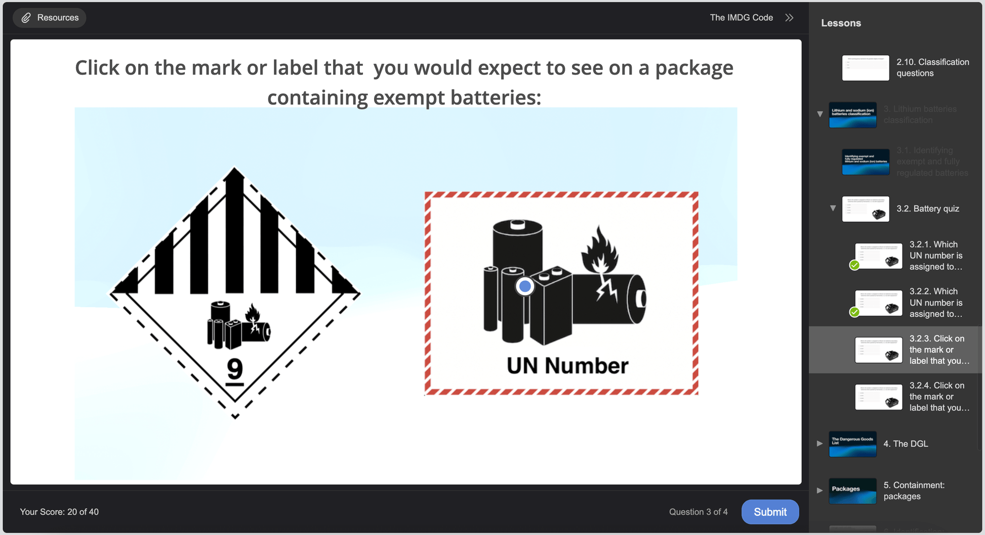 lithium battery classification workboat code