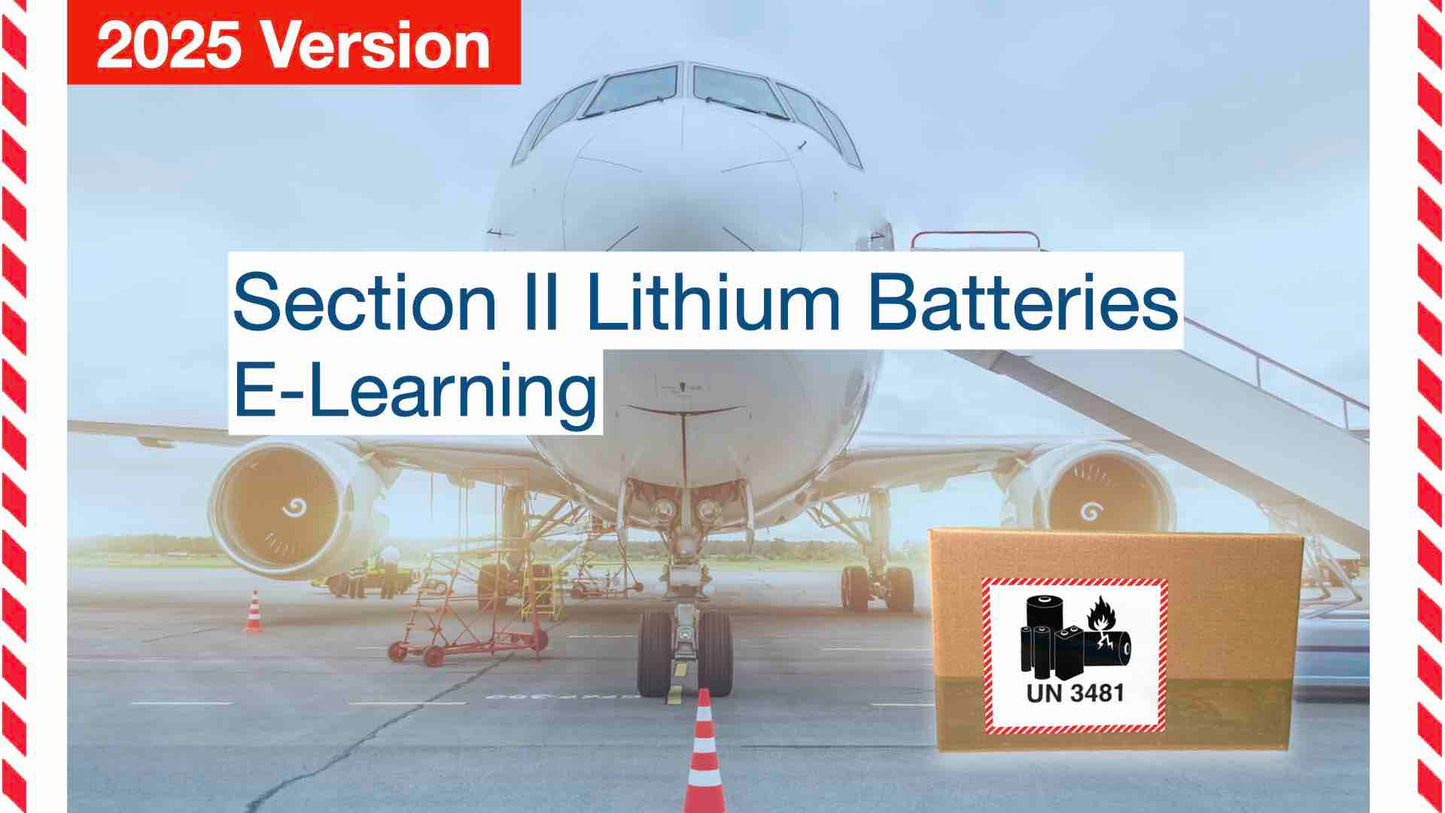 Lithium Batteries Section II by Air E-learning Course (2025 version)