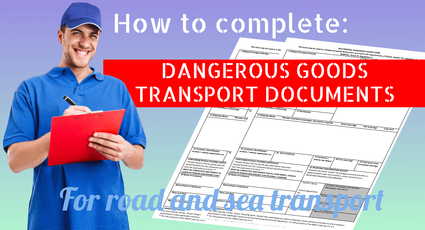how to complete dangerous goods documentation
