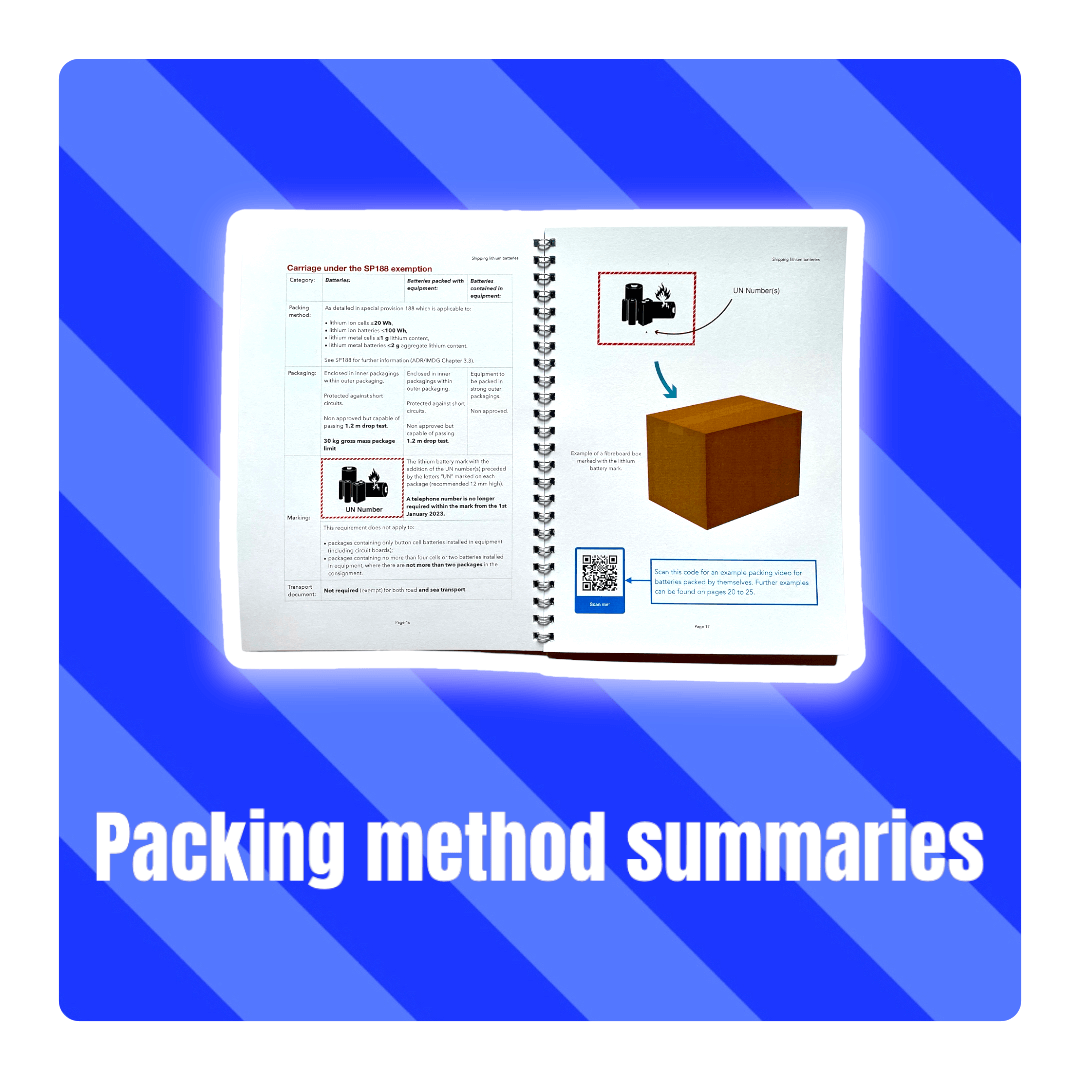 Preview of packing, marking and labelling summary tables